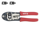 щипцы для кабеля YATO YT-2244 195мм обжимные (интернет/телефон/RJ 45/11/12/22)
