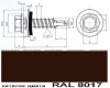 шуруп саморез сверлоконечный EPDM 4,8х 35/2 RAL 8017 темно-коричневый З-Н (упак. 250/4000 шт)