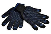 перчатки "Мастер" черные с ПВХ точка (уп. 10 пар)