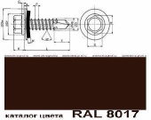 шуруп саморез сверлоконечный EPDM 4,8х 19/3 RAL 8017 темно-коричневый (упак. 250 шт)