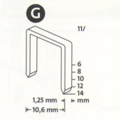 скрепки для степлера 10мм FASTERTOOLS 3572 1000шт.(тип G) (уп.25шт.)
