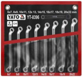 ключи накидные изогнутые YATO YT-0396 8шт.6-22мм матовые