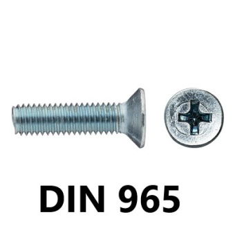 винт потай головка М 4х 6 DIN 965 (0,00078кг) (упак. 0,5кг.)