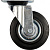колесо VOREL 87312 D=100мм, поворотное, резина, до 60кг