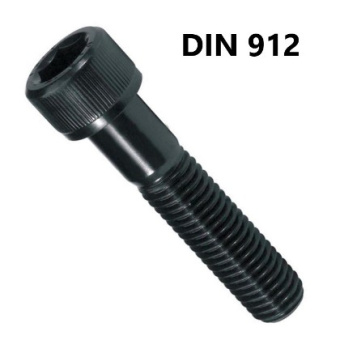 10.9 винт цилиндрическая головка имбус М12х 80  DIN 912 черный