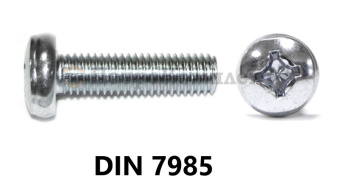 винт полукруглая головка М 3х10 DIN 7985 (0,00069кг)